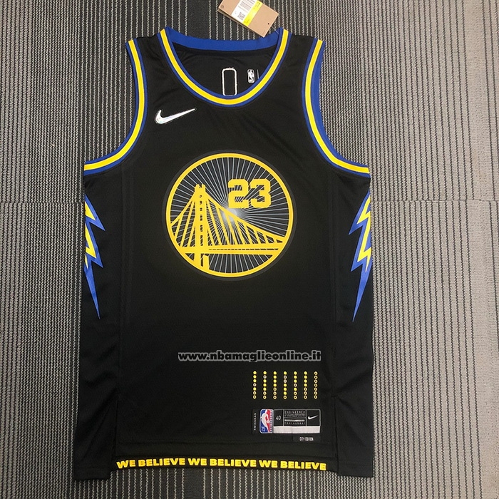 Maglia Golden State Warriors Draymond Green #23 Citta 2021-22 Nero